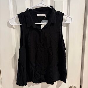 Lush Black Sleeveless Blouse